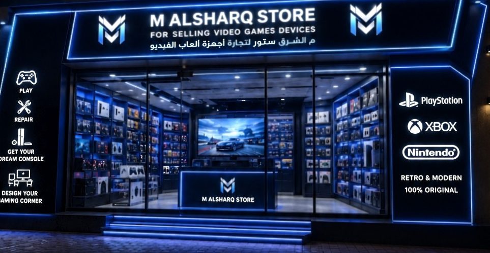 M Alsharq Store in Ajman at night